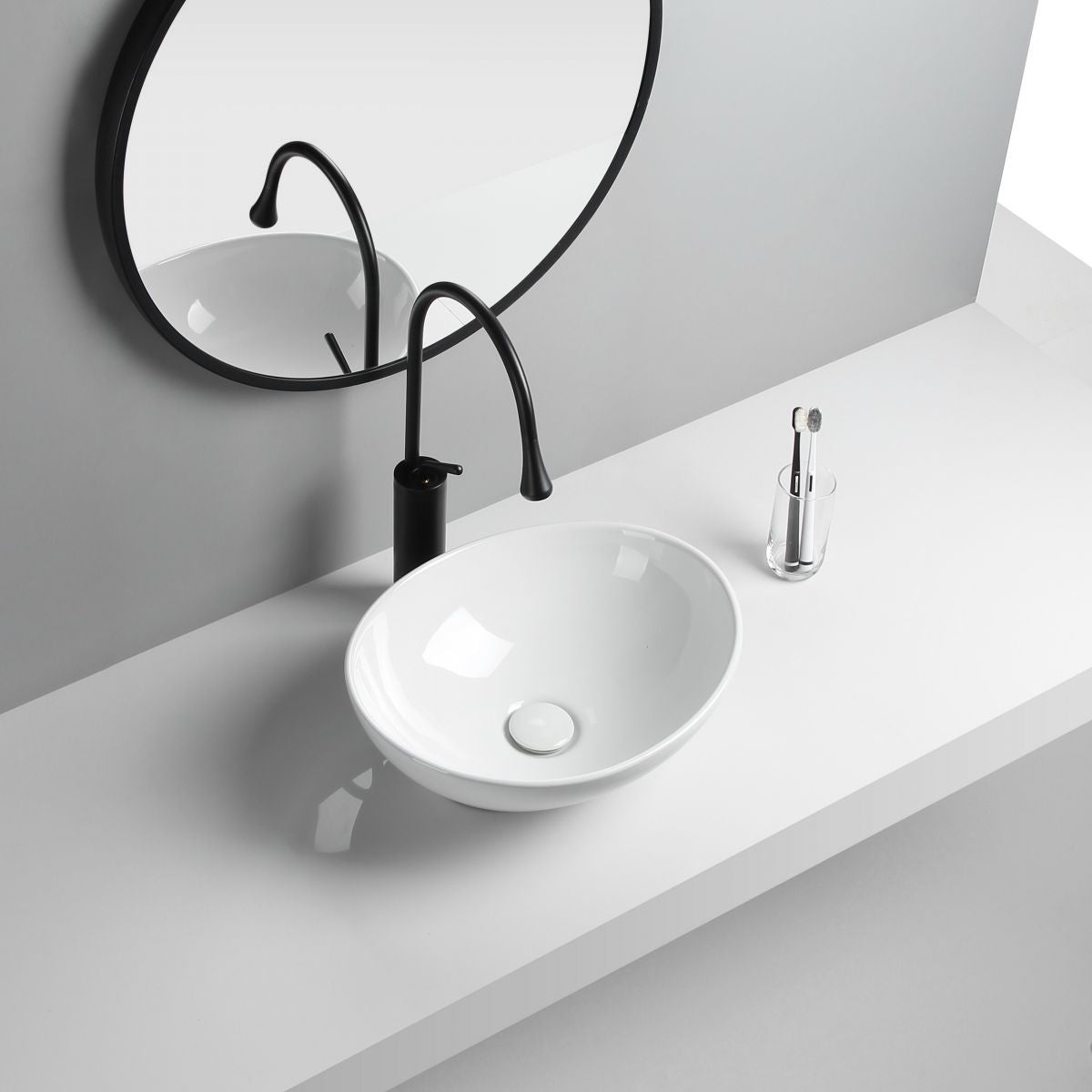Modern Vessel Lavatory Sink Porcelain Oval with Faucet and Drain Assembly Vessel Sink Clearhalo 'Bathroom Remodel & Bathroom Fixtures' 'Bathroom Sinks & Faucet Components' 'Bathroom Sinks' 'bathroom_sink' 'Home Improvement' 'home_improvement' 'home_improvement_bathroom_sink' 1200x1200_a0efb484-9480-4f07-a1ed-705318a83d60