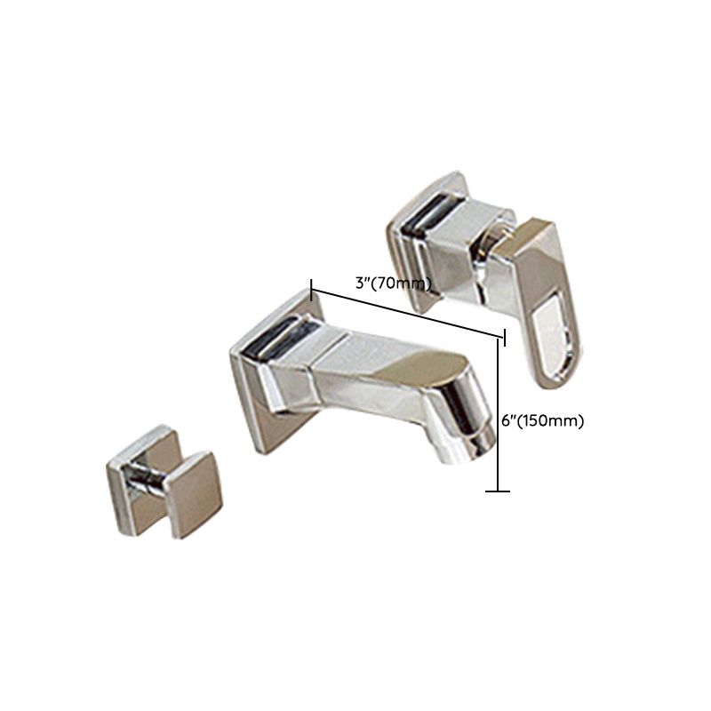 Wall Mounted Faucet Brass Lever Handle Bathroom Faucet Handhold Head Clearhalo 'Bathroom Remodel & Bathroom Fixtures' 'Bathroom Sink Faucets' 'Bathroom Sinks & Faucet Components' 'bathroom_sink_faucets' 'Home Improvement' 'home_improvement' 'home_improvement_bathroom_sink_faucets' 1200x1200_a10e64cb-039b-495d-a1ac-9984aaf90f36