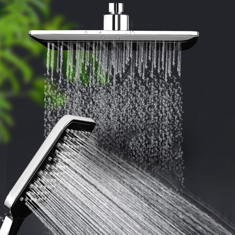 Chrome Square Shower Head Combo Wall Mounted and Ceiling Mounted Hand Shower Clearhalo 'Bathroom Remodel & Bathroom Fixtures' 'Home Improvement' 'home_improvement' 'home_improvement_shower_heads' 'Shower Heads' 'shower_heads' 'Showers & Bathtubs Plumbing' 'Showers & Bathtubs' 1200x1200_a114789b-9f1c-421d-91ad-4c6fe78962d9