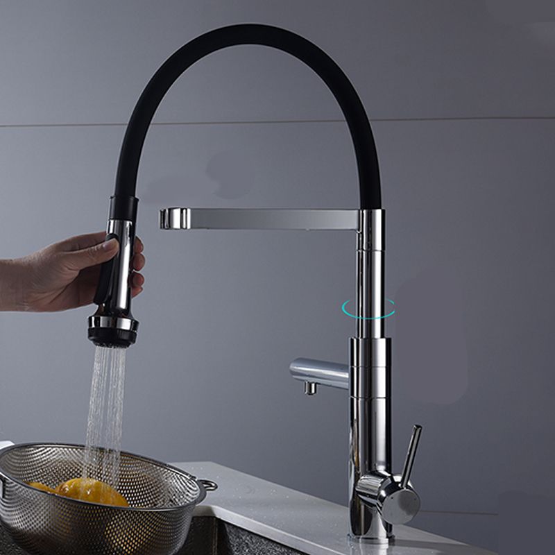 Modern Pull Down Switch Kitchen Faucet High Arch Profile Faucet Clearhalo 'Home Improvement' 'home_improvement' 'home_improvement_kitchen_faucets' 'Kitchen Faucets' 'Kitchen Remodel & Kitchen Fixtures' 'Kitchen Sinks & Faucet Components' 'kitchen_faucets' 1200x1200_a11bb1b1-eb80-4cc0-b499-20051436089b