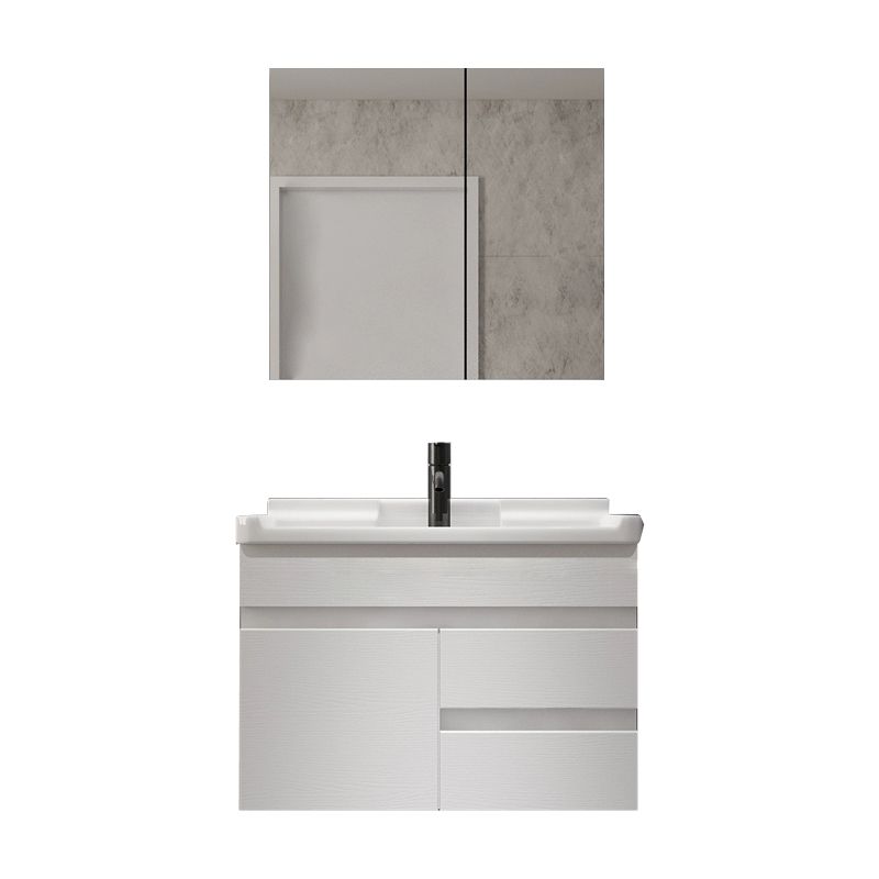 Modern Single-Sink White Wood Bathroom Vanity Cabinet with Soft Close Door Clearhalo 'Bathroom Remodel & Bathroom Fixtures' 'Bathroom Vanities' 'bathroom_vanities' 'Home Improvement' 'home_improvement' 'home_improvement_bathroom_vanities' 1200x1200_a11d31b5-ce50-40cb-a54a-ff92630fea29