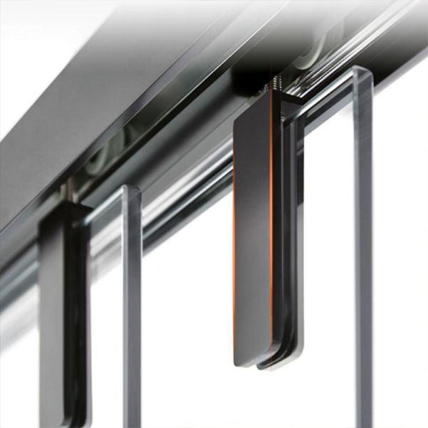 Tempered Glass Shower Door with Stone Base, Dual Moving Semi Frameless Shower Bath Door Clearhalo 'Bathroom Remodel & Bathroom Fixtures' 'Home Improvement' 'home_improvement' 'home_improvement_shower_tub_doors' 'Shower and Tub Doors' 'shower_tub_doors' 'Showers & Bathtubs' 1200x1200_a11e1598-a3d3-4f88-8bce-2f1d56f212f6