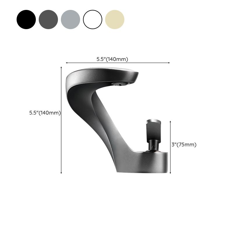 Modern Style Faucet Bathroom Lever Handle Brass Washroom Faucet Clearhalo 'Bathroom Remodel & Bathroom Fixtures' 'Bathroom Sink Faucets' 'Bathroom Sinks & Faucet Components' 'bathroom_sink_faucets' 'Home Improvement' 'home_improvement' 'home_improvement_bathroom_sink_faucets' 1200x1200_a124017c-c184-4c17-a2fd-fb0f7b49e76d