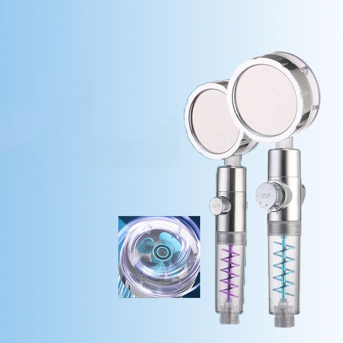 Creative Metal Shower Head Adjustable Water Flow Round Handheld Shower Head Clearhalo 'Bathroom Remodel & Bathroom Fixtures' 'Home Improvement' 'home_improvement' 'home_improvement_shower_heads' 'Shower Heads' 'shower_heads' 'Showers & Bathtubs Plumbing' 'Showers & Bathtubs' 1200x1200_a12d5634-256e-4204-88a1-585cf20ad32a