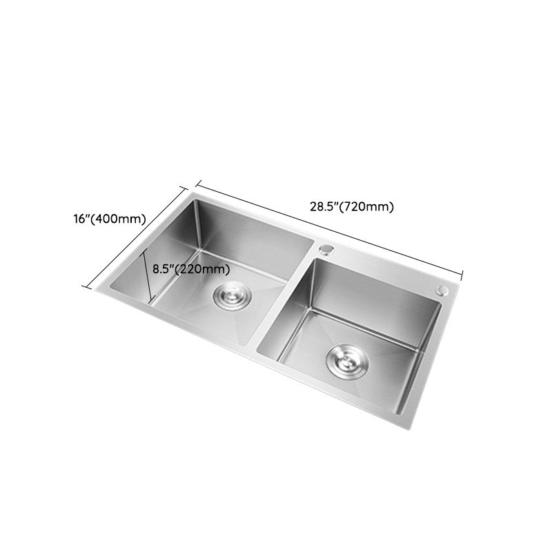Stainless Steel Workstation Sink Dual Mount Modern Kitchen Bar Sink Clearhalo 'Home Improvement' 'home_improvement' 'home_improvement_kitchen_sinks' 'Kitchen Remodel & Kitchen Fixtures' 'Kitchen Sinks & Faucet Components' 'Kitchen Sinks' 'kitchen_sinks' 1200x1200_a162278e-315d-431a-b949-aae53f323552