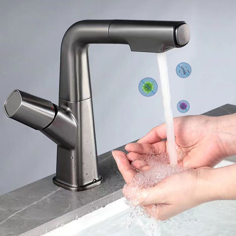 Widespread Sink Faucet Modern Faucet with Single Knob Handle Clearhalo 'Bathroom Remodel & Bathroom Fixtures' 'Bathroom Sink Faucets' 'Bathroom Sinks & Faucet Components' 'bathroom_sink_faucets' 'Home Improvement' 'home_improvement' 'home_improvement_bathroom_sink_faucets' 1200x1200_a181d450-7ef2-41a0-8082-52f711de01e4