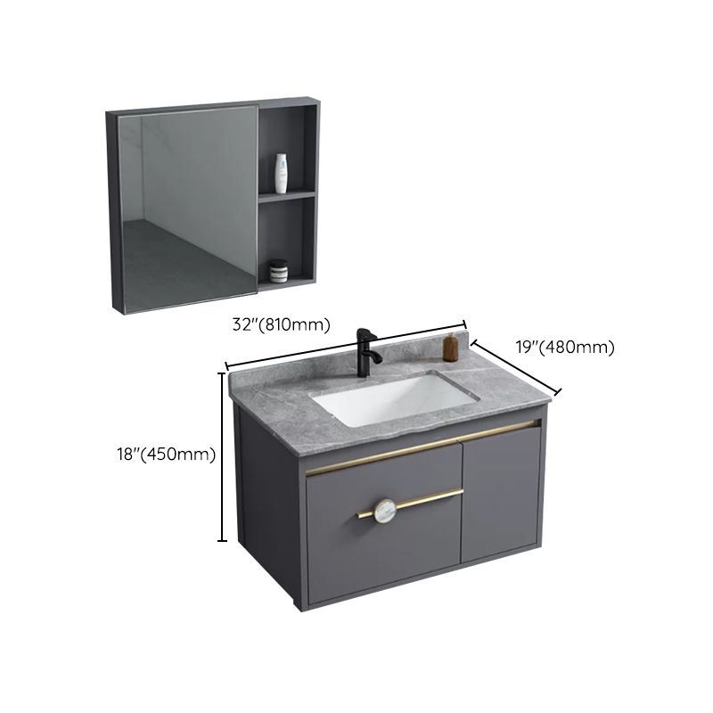 Glam Bathroom Vanity Set Wall Mount Faucet Included Bathroom Sink Vanity Clearhalo 'Bathroom Remodel & Bathroom Fixtures' 'Bathroom Vanities' 'bathroom_vanities' 'Home Improvement' 'home_improvement' 'home_improvement_bathroom_vanities' 1200x1200_a190d57f-2292-4e7f-b7d3-f3f4d1d5f26f