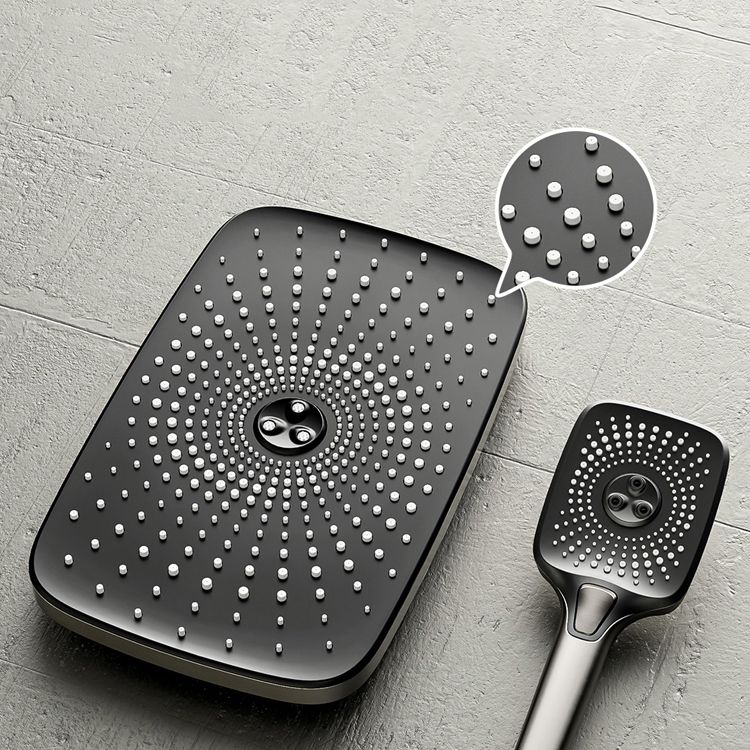 Modern Style Shower System Handle Knob Rectangle Wall Mounted Copper Shower System Clearhalo 'Bathroom Remodel & Bathroom Fixtures' 'Home Improvement' 'home_improvement' 'home_improvement_shower_faucets' 'Shower Faucets & Systems' 'shower_faucets' 'Showers & Bathtubs Plumbing' 'Showers & Bathtubs' 1200x1200_a1a3f88b-4855-42da-8f67-effd3e654b47