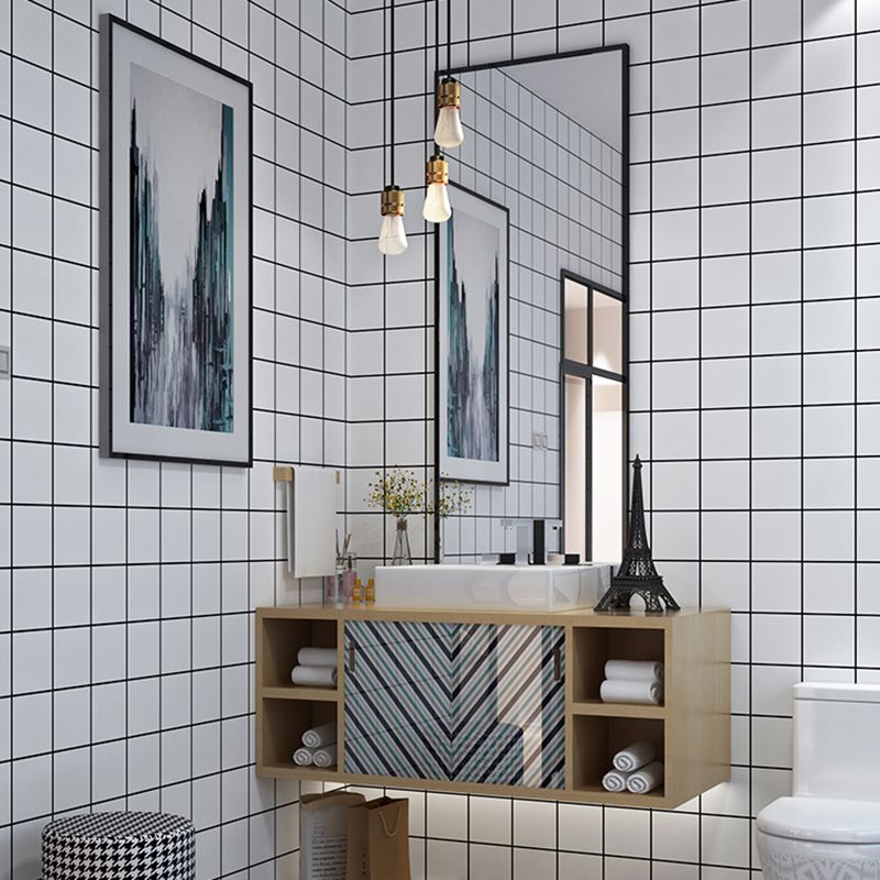 PVC Rectangular 12" X 23" 5-Pack Peel & Stick Mosaic Tile Kitchen and Bathroom Backsplash Clearhalo 'Flooring 'Home Improvement' 'home_improvement' 'home_improvement_peel_stick_blacksplash' 'Peel & Stick Backsplash Tile' 'peel_stick_blacksplash' 'Walls & Ceilings' Walls and Ceiling' 1200x1200_a1aeb184-7388-498e-9528-2c9b95539076