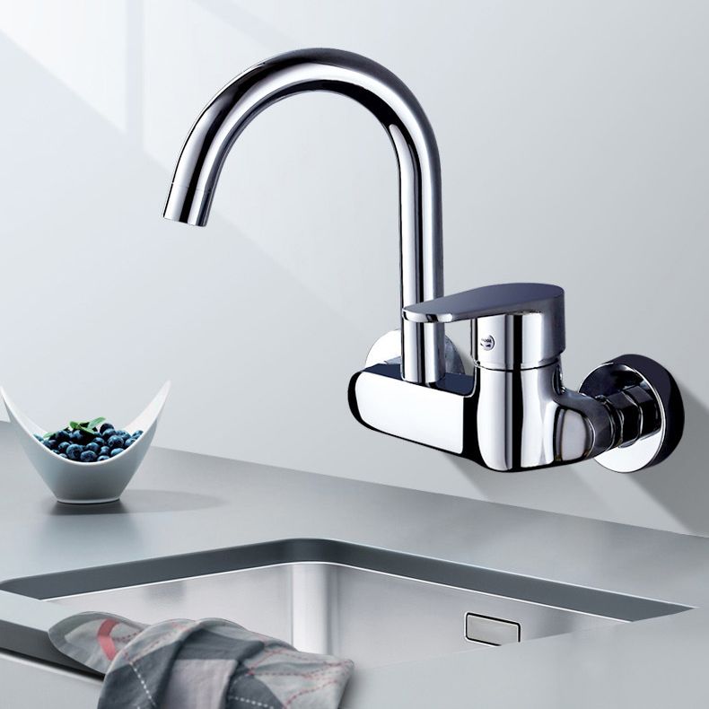 Single Handle Pull-down Kitchen Faucet Nickel Bar Faucet with Accessories Clearhalo 'Home Improvement' 'home_improvement' 'home_improvement_kitchen_faucets' 'Kitchen Faucets' 'Kitchen Remodel & Kitchen Fixtures' 'Kitchen Sinks & Faucet Components' 'kitchen_faucets' 1200x1200_a1bf760f-a442-49ef-ab34-425385507416