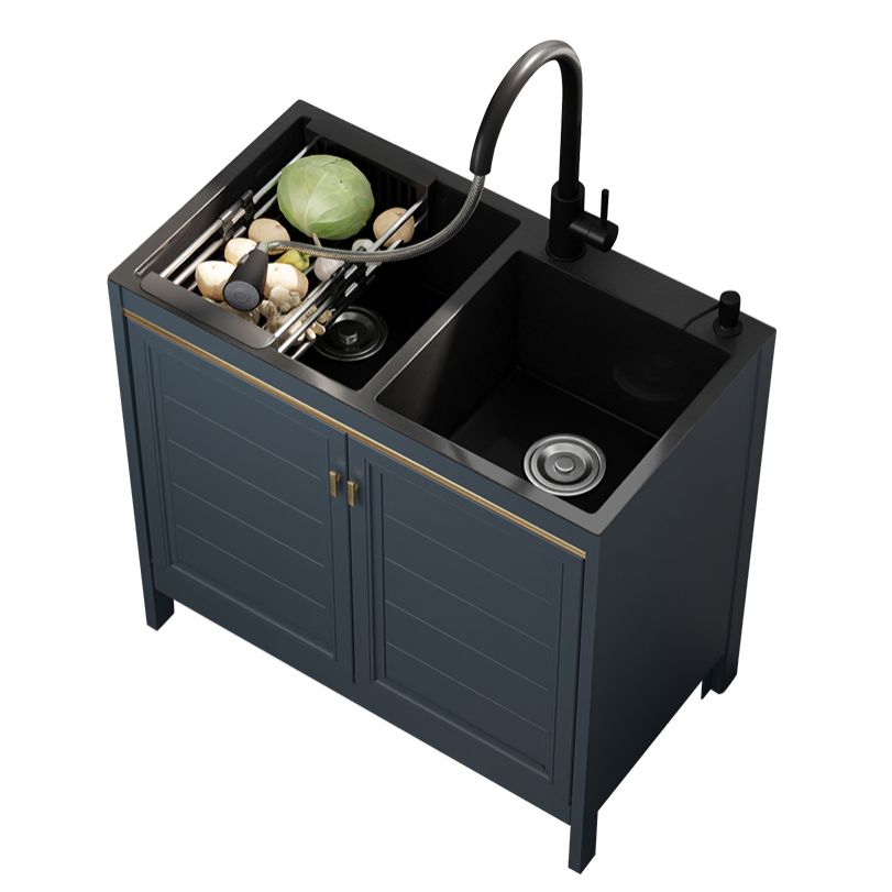 Modern Style Kitchen Sink Stainless Steel All-in-one Kitchen Sink with Drain Strainer Kit Clearhalo 'Home Improvement' 'home_improvement' 'home_improvement_kitchen_sinks' 'Kitchen Remodel & Kitchen Fixtures' 'Kitchen Sinks & Faucet Components' 'Kitchen Sinks' 'kitchen_sinks' 1200x1200_a1cdbed8-35f7-44c9-b2f4-69a03e012731