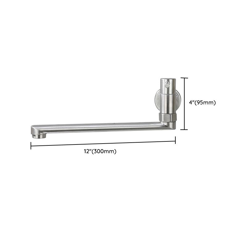 Kitchen Faucet Pot Filler Single Handle Swivel Stainless Steel Kitchen Faucet Clearhalo 'Home Improvement' 'home_improvement' 'home_improvement_kitchen_faucets' 'Kitchen Faucets' 'Kitchen Remodel & Kitchen Fixtures' 'Kitchen Sinks & Faucet Components' 'kitchen_faucets' 1200x1200_a1d749ca-1829-4108-bb25-e1eb6e057276