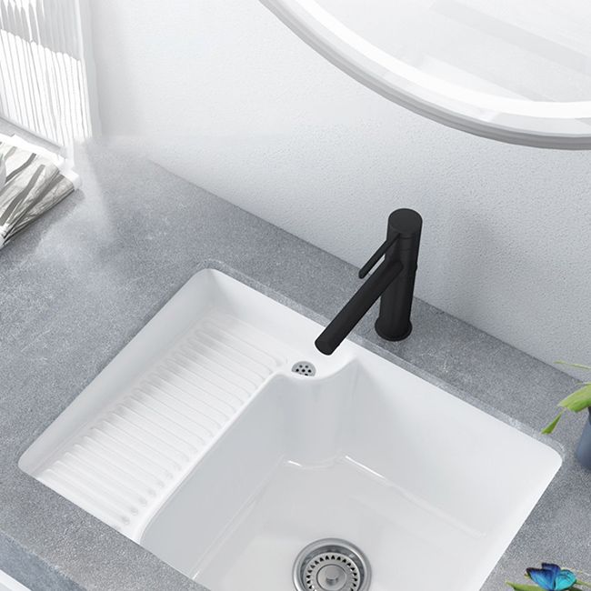 Classic Porcelain Bathroom Sink Rectangular Trough Sink with Washboard Clearhalo 'Bathroom Remodel & Bathroom Fixtures' 'Bathroom Sinks & Faucet Components' 'Bathroom Sinks' 'bathroom_sink' 'Home Improvement' 'home_improvement' 'home_improvement_bathroom_sink' 1200x1200_a1daf2cd-67e6-44a0-bc5b-e581006588de