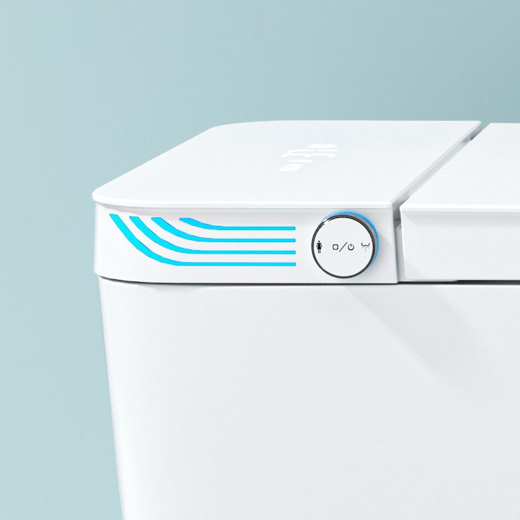 Smart Toilet Elongated White Ceramic Contemporary Foot Sensor Clearhalo 'Bathroom Remodel & Bathroom Fixtures' 'Bidets' 'Home Improvement' 'home_improvement' 'home_improvement_bidets' 'Toilets & Bidets' 1200x1200_a1e7dc07-c18c-4fae-a274-3b092e95d11d