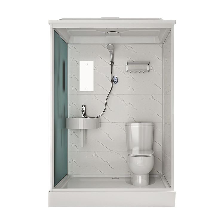 White Rectangle Shower Stall with Shower Base Tempered Glass Shower Stall Clearhalo 'Bathroom Remodel & Bathroom Fixtures' 'Home Improvement' 'home_improvement' 'home_improvement_shower_stalls_enclosures' 'Shower Stalls & Enclosures' 'shower_stalls_enclosures' 'Showers & Bathtubs' 1200x1200_a1fa6210-3d09-4913-908c-18fa86c92f2a