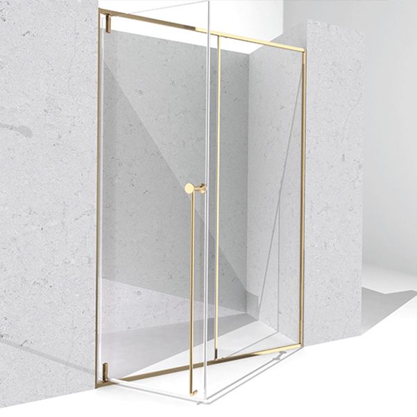 Semi Frameless Tempered Glass Shower Door Pivot Shower Doors Clearhalo 'Bathroom Remodel & Bathroom Fixtures' 'Home Improvement' 'home_improvement' 'home_improvement_shower_tub_doors' 'Shower and Tub Doors' 'shower_tub_doors' 'Showers & Bathtubs' 1200x1200_a2199075-c00b-409a-86fa-ab640d9e12c5