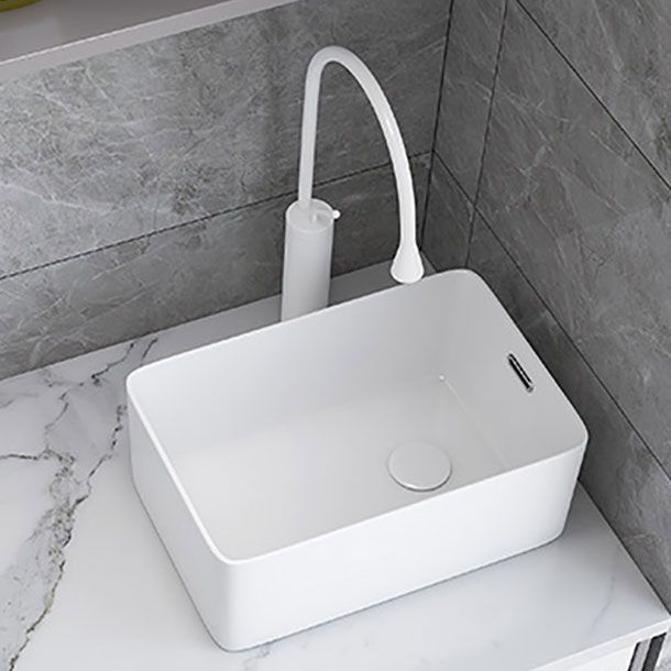 Modern Bathroom Sink White Ceramic Rectangular Bathroom Vessel Sink Clearhalo 'Bathroom Remodel & Bathroom Fixtures' 'Bathroom Sinks & Faucet Components' 'Bathroom Sinks' 'bathroom_sink' 'Home Improvement' 'home_improvement' 'home_improvement_bathroom_sink' 1200x1200_a21f6a6c-2699-4f2e-b56b-c74895d30b57
