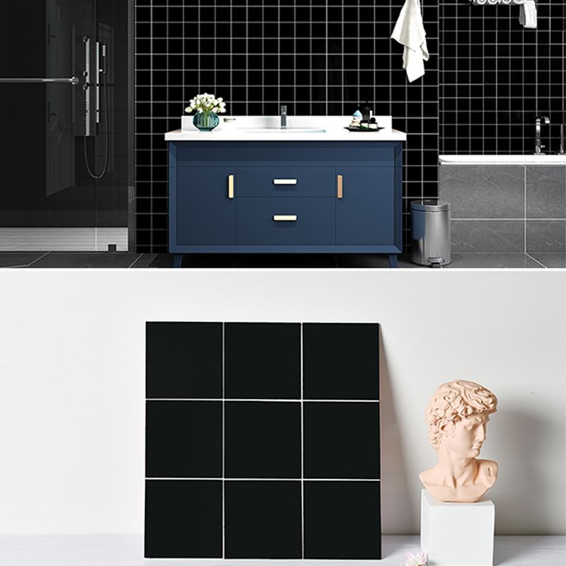 Modern Square Grid Single Tile Plastic Peel & Stick Field Tile Clearhalo 'Flooring 'Home Improvement' 'home_improvement' 'home_improvement_peel_stick_blacksplash' 'Peel & Stick Backsplash Tile' 'peel_stick_blacksplash' 'Walls & Ceilings' Walls and Ceiling' 1200x1200_a2253997-9d04-4ce2-ba23-05b2312d956a