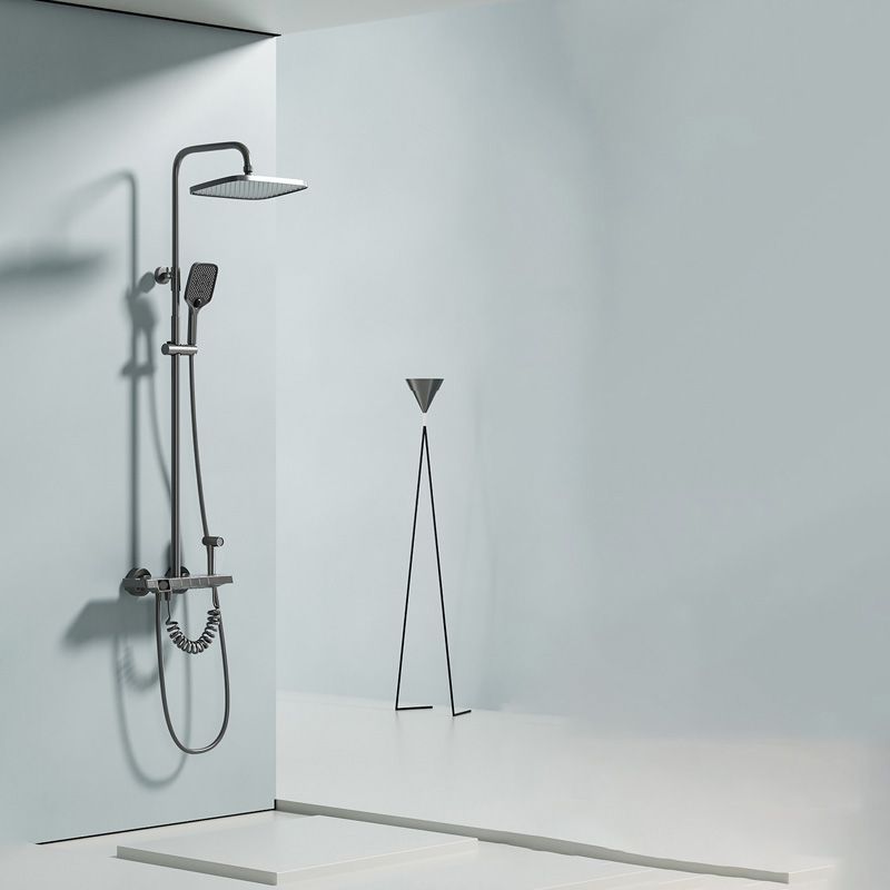 Contemporary Shower Set Slide Bar Handheld Shower Head Wall Mounted Shower System Clearhalo 'Bathroom Remodel & Bathroom Fixtures' 'Home Improvement' 'home_improvement' 'home_improvement_shower_faucets' 'Shower Faucets & Systems' 'shower_faucets' 'Showers & Bathtubs Plumbing' 'Showers & Bathtubs' 1200x1200_a22690b7-5e40-4aea-923f-46b84d53fc63