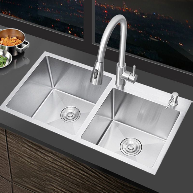 Contemporary Kitchen Sink Stainless Steel Drain Assembly Kitchen Sink Clearhalo 'Home Improvement' 'home_improvement' 'home_improvement_kitchen_sinks' 'Kitchen Remodel & Kitchen Fixtures' 'Kitchen Sinks & Faucet Components' 'Kitchen Sinks' 'kitchen_sinks' 1200x1200_a23e82b4-3c17-4c3e-99d1-8df5993d9637