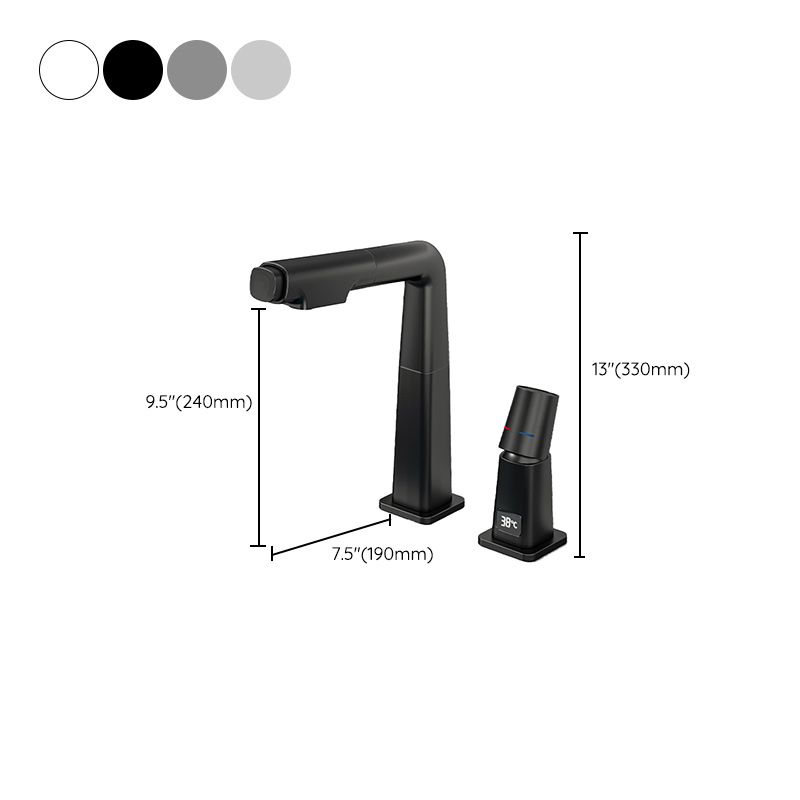 Modern Centerset Faucet Solid Color Single Hole Vessel Sink Bathroom Faucet Clearhalo 'Bathroom Remodel & Bathroom Fixtures' 'Bathroom Sink Faucets' 'Bathroom Sinks & Faucet Components' 'bathroom_sink_faucets' 'Home Improvement' 'home_improvement' 'home_improvement_bathroom_sink_faucets' 1200x1200_a24575b7-65ea-4ba2-b107-94bf44ba8150