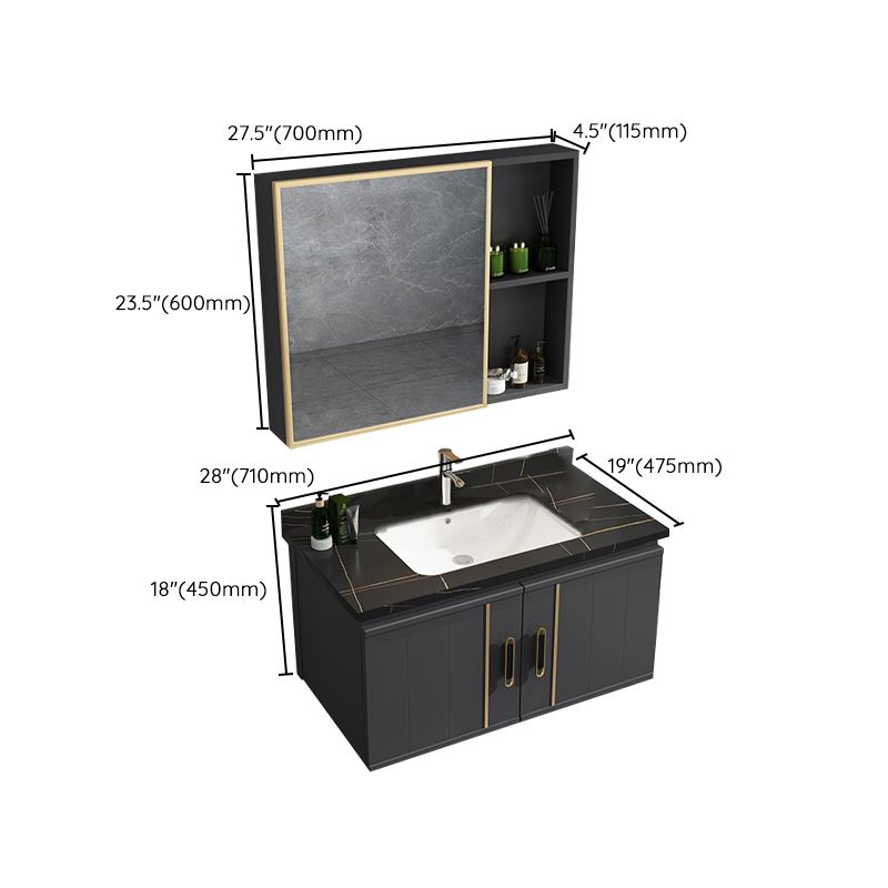 Modern Bathroom Vanity Set Wall Mount Bathroom Sink Vanity with Mirror Clearhalo 'Bathroom Remodel & Bathroom Fixtures' 'Bathroom Vanities' 'bathroom_vanities' 'Home Improvement' 'home_improvement' 'home_improvement_bathroom_vanities' 1200x1200_a2529fa2-3fd9-407f-afc0-6cac8df2b271
