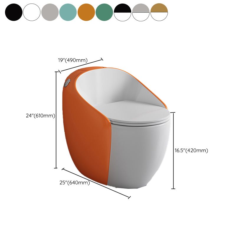 Contemporary Ceramic Toilet Bowl Floor Mount Urine Toilet with Seat for Washroom Clearhalo 'Bathroom Remodel & Bathroom Fixtures' 'Home Improvement' 'home_improvement' 'home_improvement_toilets' 'Toilets & Bidets' 'Toilets' 1200x1200_a26dbaac-a1b1-4c06-995f-d02e06e67726
