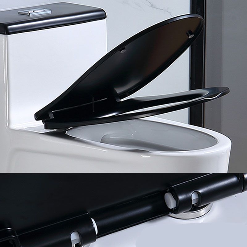 Floor Mount Toilet Black and White Toilet with Siphon Jet Water-saving Function Clearhalo 'Bathroom Remodel & Bathroom Fixtures' 'Home Improvement' 'home_improvement' 'home_improvement_toilets' 'Toilets & Bidets' 'Toilets' 1200x1200_a2794fa8-b6ac-41b1-a14c-3c4b2013adb7