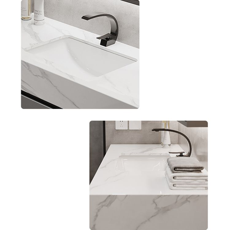 Modern Wall-Mounted Vanity Mirror Cabinet Sink Bathroom Vanity Cabinet Clearhalo 'Bathroom Remodel & Bathroom Fixtures' 'Bathroom Vanities' 'bathroom_vanities' 'Home Improvement' 'home_improvement' 'home_improvement_bathroom_vanities' 1200x1200_a2799685-51ce-413f-9e27-d4b39e9b87ab