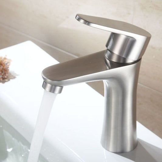 Contemporary Stainless Steel Vessel Faucet Lever Handles Low Arc Vessel Faucet Clearhalo 'Bathroom Remodel & Bathroom Fixtures' 'Bathroom Sink Faucets' 'Bathroom Sinks & Faucet Components' 'bathroom_sink_faucets' 'Home Improvement' 'home_improvement' 'home_improvement_bathroom_sink_faucets' 1200x1200_a27b058a-ba6d-4d29-96f2-40c06ad1454d
