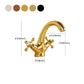 Industrial Centerset Bathroom Sink Faucet Vintage Cross Handles Lavatory Faucet Clearhalo 'Bathroom Remodel & Bathroom Fixtures' 'Bathroom Sink Faucets' 'Bathroom Sinks & Faucet Components' 'bathroom_sink_faucets' 'Home Improvement' 'home_improvement' 'home_improvement_bathroom_sink_faucets' 1200x1200_a27b76a4-6ba4-4fa8-bf4f-5e8f137515df