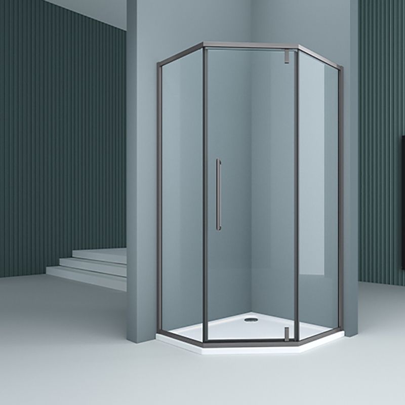 304 Stainless Steel Frame Shower Enclosure Neo-Angle Tempered Glass Shower Stall Clearhalo 'Bathroom Remodel & Bathroom Fixtures' 'Home Improvement' 'home_improvement' 'home_improvement_shower_stalls_enclosures' 'Shower Stalls & Enclosures' 'shower_stalls_enclosures' 'Showers & Bathtubs' 1200x1200_a287e446-d61c-4fb5-b190-bbd2a349a64b