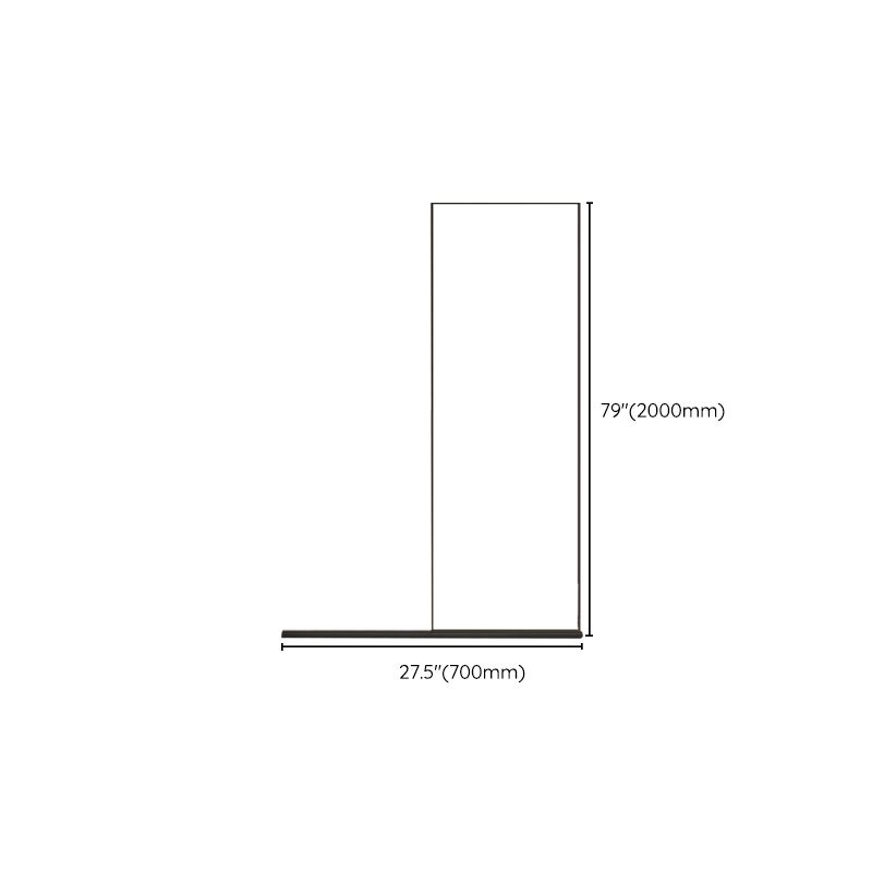 Black Full Frame Fixed Shower Screen Tempered Glass Shower Door Clearhalo 'Bathroom Remodel & Bathroom Fixtures' 'Home Improvement' 'home_improvement' 'home_improvement_shower_tub_doors' 'Shower and Tub Doors' 'shower_tub_doors' 'Showers & Bathtubs' 1200x1200_a28c213c-26fc-4228-856a-80da4530b023