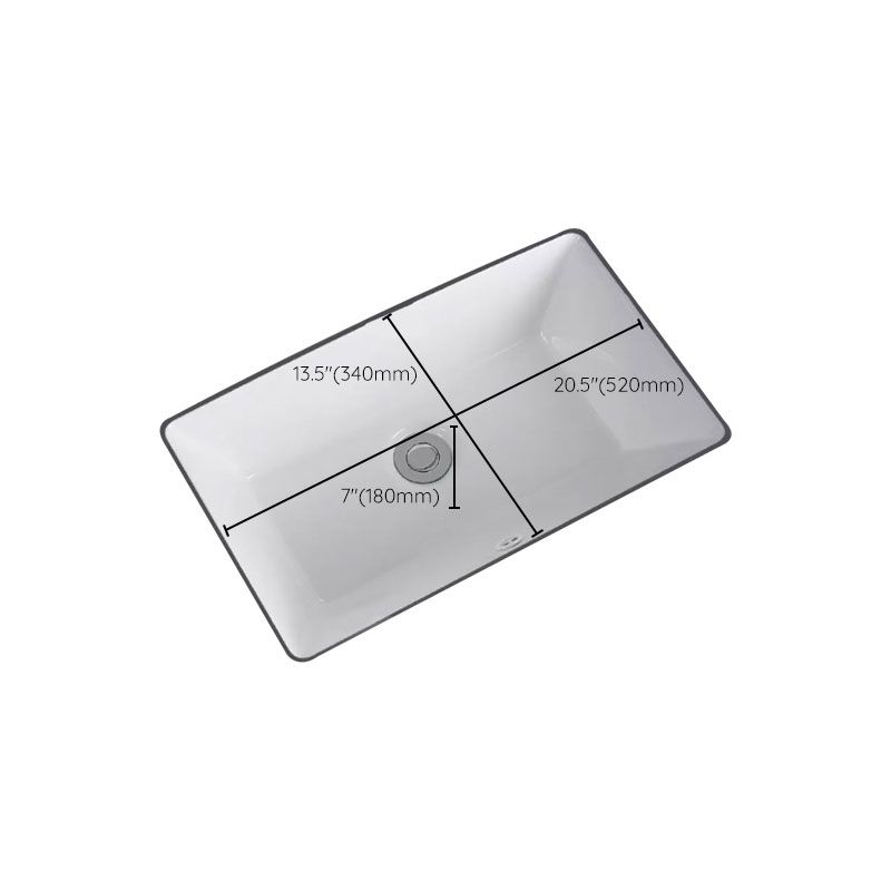 Traditional Undermount Vanity Sink Porcelain Rectangular with Pop-Up Drain Vessel Sink Clearhalo 'Bathroom Remodel & Bathroom Fixtures' 'Bathroom Sinks & Faucet Components' 'Bathroom Sinks' 'bathroom_sink' 'Home Improvement' 'home_improvement' 'home_improvement_bathroom_sink' 1200x1200_a2a12c41-8ac5-4cf7-a1b0-cdbc818cb3cc