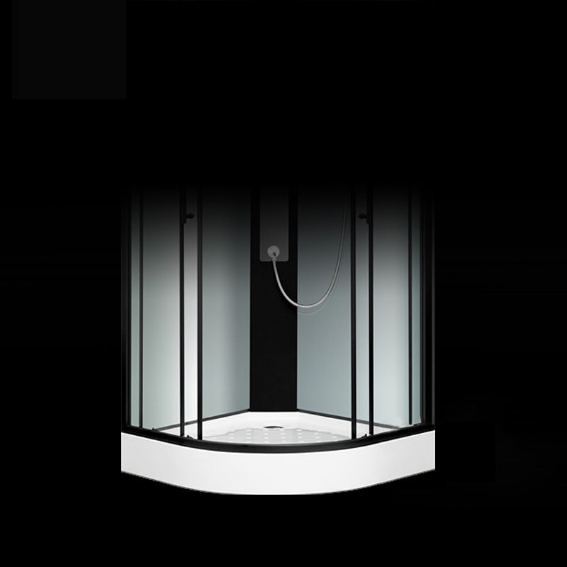 Shower Stall Semi-Frameless Double Sliding Rounded Shower Enclosure Clearhalo 'Bathroom Remodel & Bathroom Fixtures' 'Home Improvement' 'home_improvement' 'home_improvement_shower_stalls_enclosures' 'Shower Stalls & Enclosures' 'shower_stalls_enclosures' 'Showers & Bathtubs' 1200x1200_a2a2736d-6e24-4edc-818c-79d7ddffcaf1