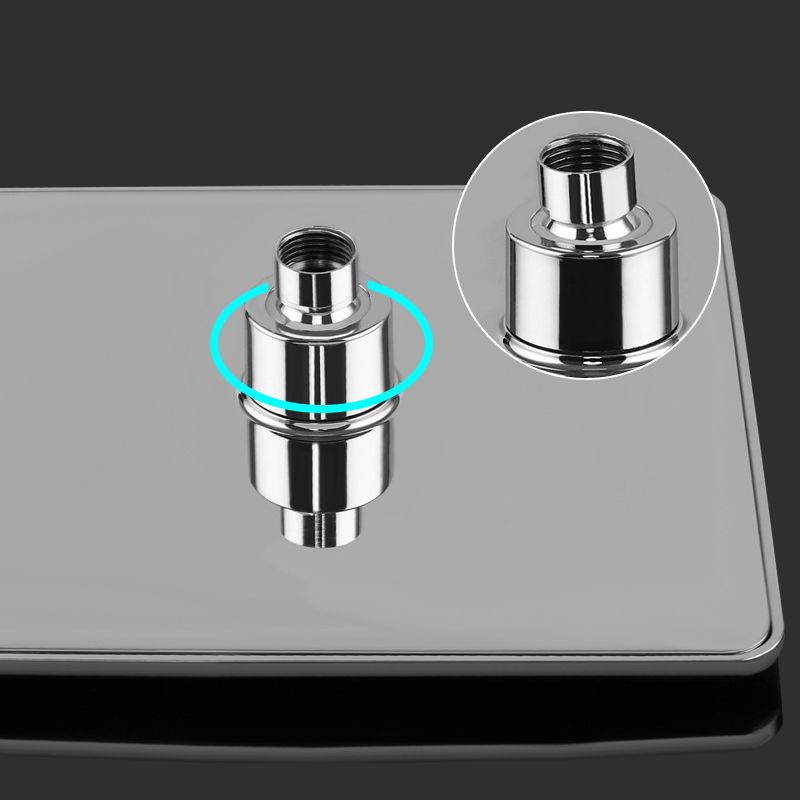 Chrome Square Shower Head Combo Wall Mounted and Ceiling Mounted Hand Shower Clearhalo 'Bathroom Remodel & Bathroom Fixtures' 'Home Improvement' 'home_improvement' 'home_improvement_shower_heads' 'Shower Heads' 'shower_heads' 'Showers & Bathtubs Plumbing' 'Showers & Bathtubs' 1200x1200_a2ab04bd-c4f6-43f3-86a1-7607ccd695b5