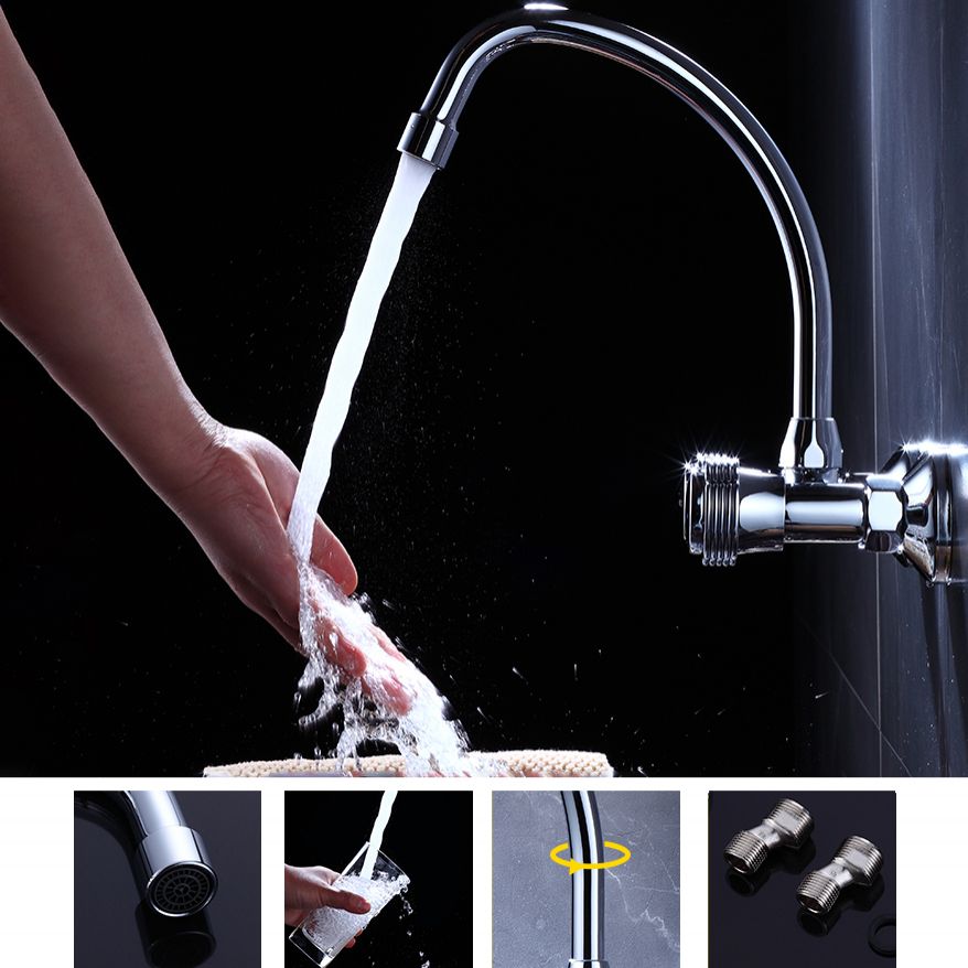 Modern Wall Mounted Spout Bar Faucet Single Lever Low Profile Kitchen Faucet Clearhalo 'Home Improvement' 'home_improvement' 'home_improvement_kitchen_faucets' 'Kitchen Faucets' 'Kitchen Remodel & Kitchen Fixtures' 'Kitchen Sinks & Faucet Components' 'kitchen_faucets' 1200x1200_a2b8170b-f338-434b-9b7e-f834c8643e45