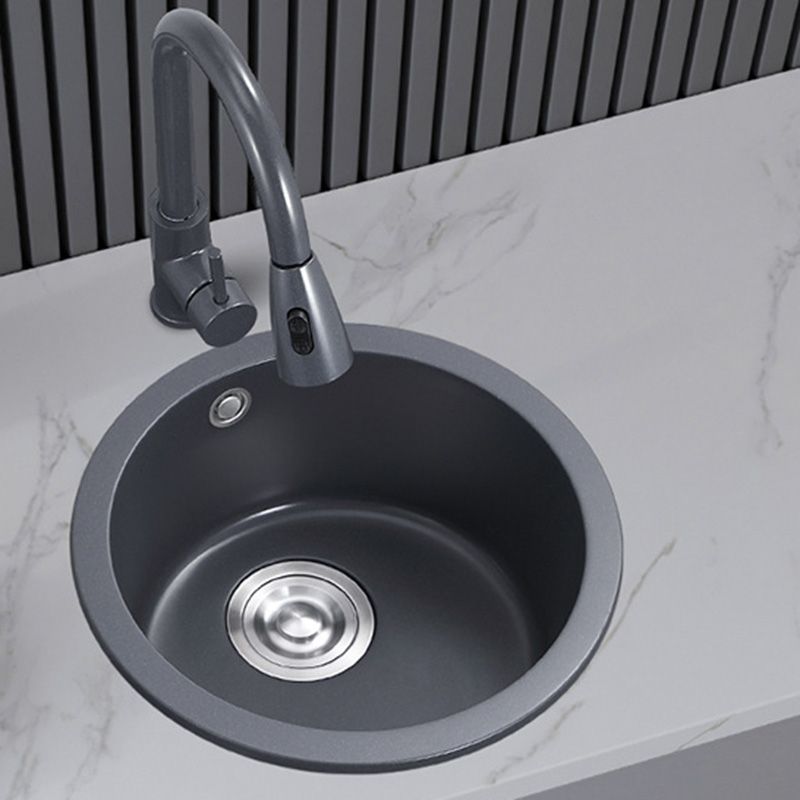 Black Round Kitchen Sink Contemporary Drop-In 1 Holes Single Bowl Sink Clearhalo 'Home Improvement' 'home_improvement' 'home_improvement_kitchen_sinks' 'Kitchen Remodel & Kitchen Fixtures' 'Kitchen Sinks & Faucet Components' 'Kitchen Sinks' 'kitchen_sinks' 1200x1200_a2beeb45-8329-4710-acf1-629036903268