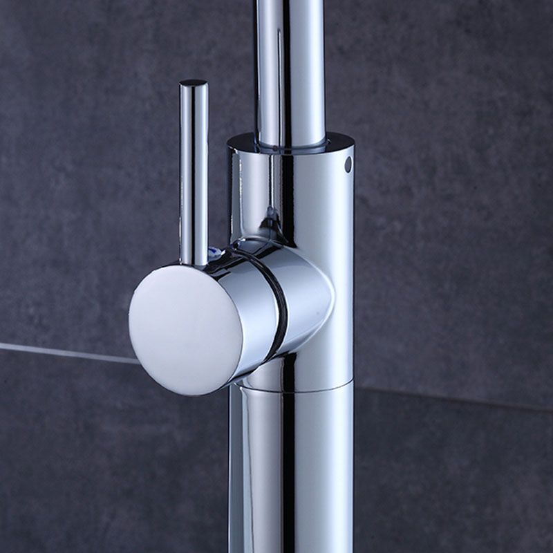 Contemporary Bathroom Faucet Floor Mounted Copper One Handle Freestanding Tub Filler Trim Clearhalo 'Bathroom Remodel & Bathroom Fixtures' 'Bathtub Faucets' 'bathtub_faucets' 'Home Improvement' 'home_improvement' 'home_improvement_bathtub_faucets' 1200x1200_a2cd206a-1fe2-45d7-b0f8-8ee78f7ceafa