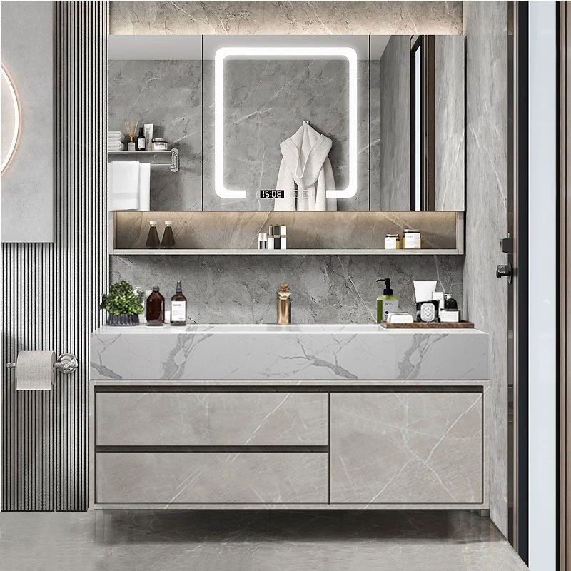 Sink Included Wall Mount Bathroom Sink Vanity with Faucet Mirror Clearhalo 'Bathroom Remodel & Bathroom Fixtures' 'Bathroom Vanities' 'bathroom_vanities' 'Home Improvement' 'home_improvement' 'home_improvement_bathroom_vanities' 1200x1200_a2dd3fe6-fa91-4d63-ba6a-9eb9a5265eec