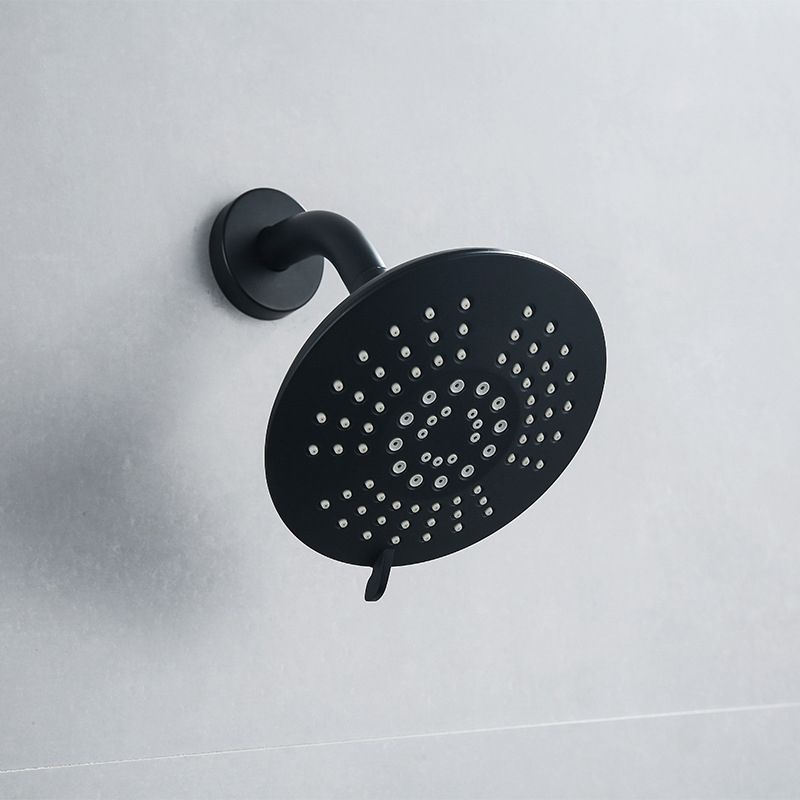 Round Fixed Shower Head Matte Black 5-Spray Patterns Wall-Mount Shower Head Clearhalo 'Bathroom Remodel & Bathroom Fixtures' 'Home Improvement' 'home_improvement' 'home_improvement_shower_heads' 'Shower Heads' 'shower_heads' 'Showers & Bathtubs Plumbing' 'Showers & Bathtubs' 1200x1200_a2e1287d-465b-4f64-a3e7-bad80962e0fe
