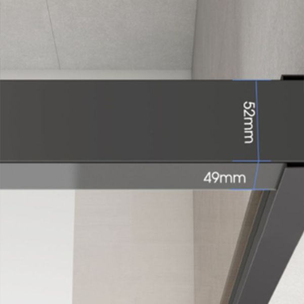 One-shaped Semi-frameless Double Sliding Shower Door, Bathroom Tempered Glass Door Clearhalo 'Bathroom Remodel & Bathroom Fixtures' 'Home Improvement' 'home_improvement' 'home_improvement_shower_tub_doors' 'Shower and Tub Doors' 'shower_tub_doors' 'Showers & Bathtubs' 1200x1200_a2e2785d-b2e4-460d-ae6e-3c02845f4c1c