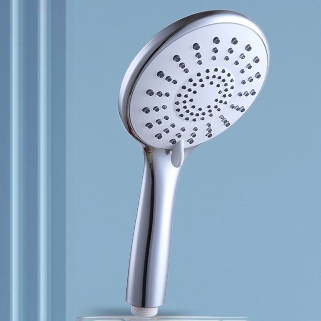 Basic Shower Head Round Plastic Handheld Shower Head in Silver Clearhalo 'Bathroom Remodel & Bathroom Fixtures' 'Home Improvement' 'home_improvement' 'home_improvement_shower_heads' 'Shower Heads' 'shower_heads' 'Showers & Bathtubs Plumbing' 'Showers & Bathtubs' 1200x1200_a2e3dcd6-6e8d-42d2-a3af-b029ad52ff16