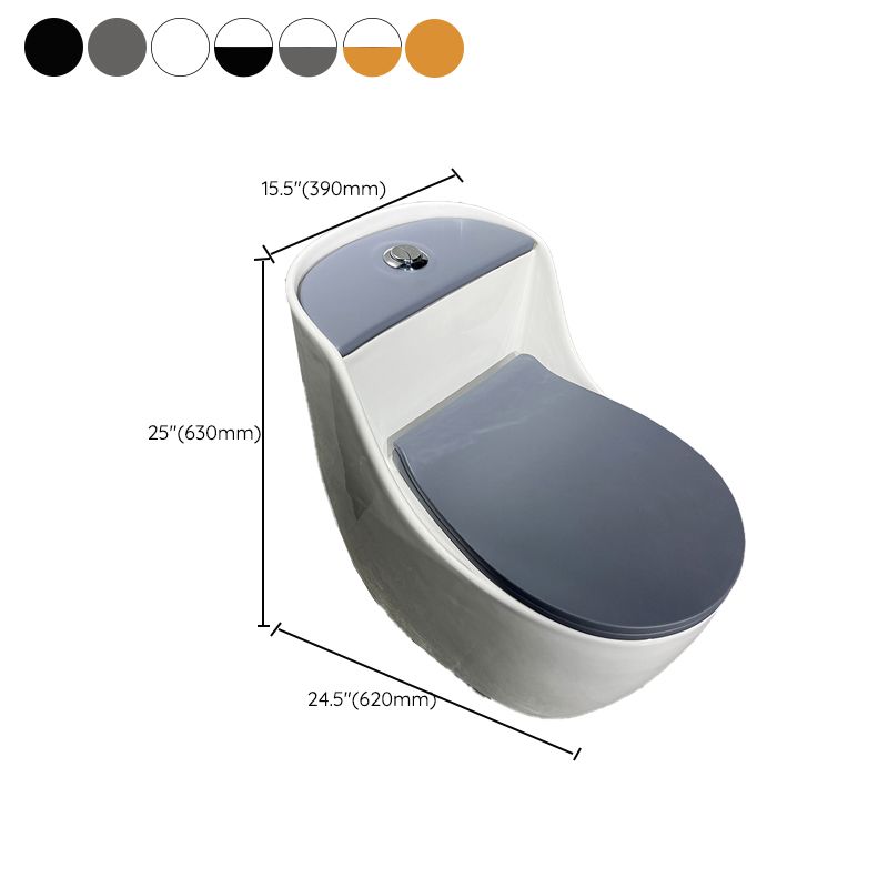 Contemporary Siphon Jet Toilet Floor Mount Urine Toilet for Washroom Clearhalo 'Bathroom Remodel & Bathroom Fixtures' 'Home Improvement' 'home_improvement' 'home_improvement_toilets' 'Toilets & Bidets' 'Toilets' 1200x1200_a2f3ed83-ce00-4d6e-bc98-d6cfd2264cc5