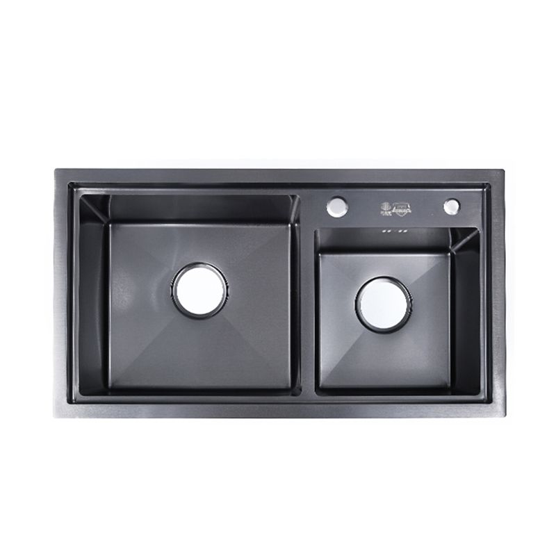 Modern Kitchen Sink Stainless Steel 2 Holes Drop-In Wear-resistant Kitchen Sink Clearhalo 'Home Improvement' 'home_improvement' 'home_improvement_kitchen_sinks' 'Kitchen Remodel & Kitchen Fixtures' 'Kitchen Sinks & Faucet Components' 'Kitchen Sinks' 'kitchen_sinks' 1200x1200_a301f448-4081-48fc-a64a-be37043bf6d7