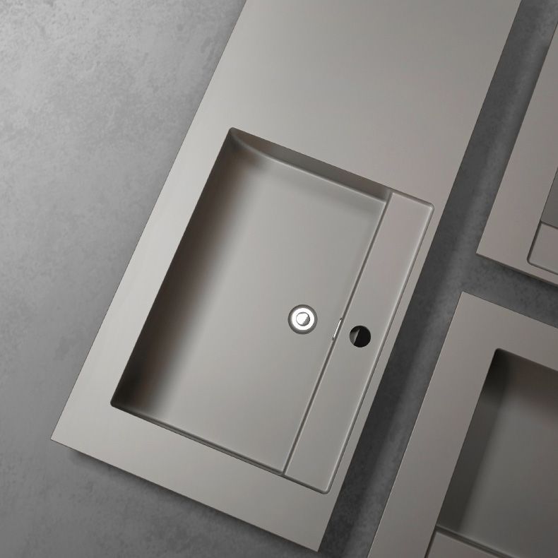 Modern Single Bath Vanity Gray Stone Rectangular Wall Mount Bathroom Vanity Clearhalo 'Bathroom Remodel & Bathroom Fixtures' 'Bathroom Vanities' 'bathroom_vanities' 'Home Improvement' 'home_improvement' 'home_improvement_bathroom_vanities' 1200x1200_a3125d8c-f8e7-493c-9684-7aef29e00647