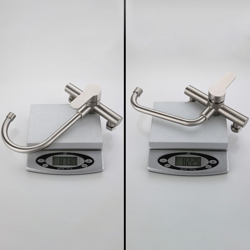 Contemporary 2-Function Kitchen Faucet 1-Handle Faucet with Stainless Steel Clearhalo 'Home Improvement' 'home_improvement' 'home_improvement_kitchen_faucets' 'Kitchen Faucets' 'Kitchen Remodel & Kitchen Fixtures' 'Kitchen Sinks & Faucet Components' 'kitchen_faucets' 1200x1200_a3249326-8205-43d8-90ad-503d7f4466b6