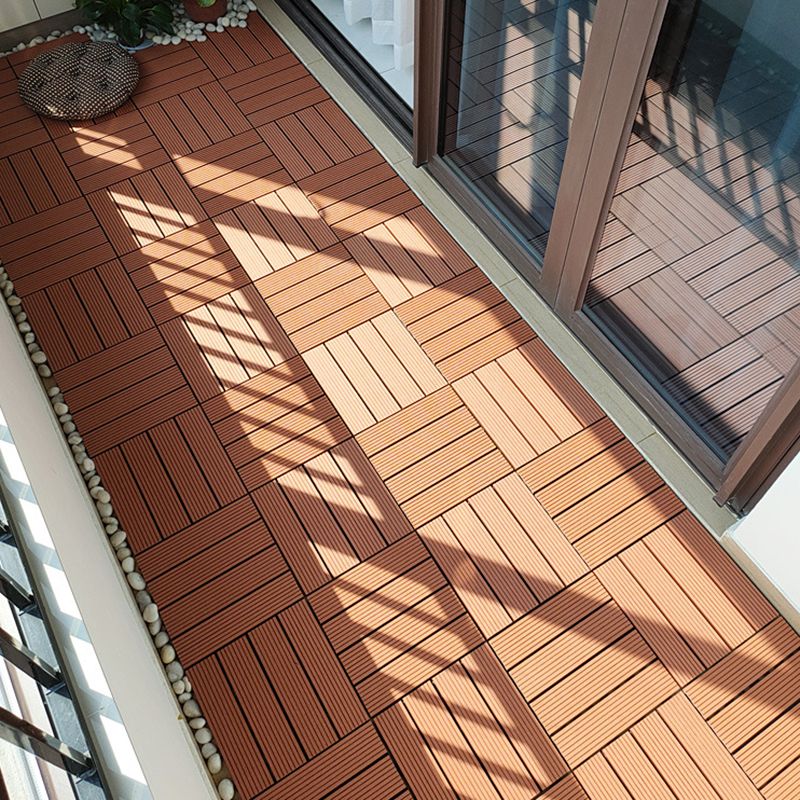 12" X 12" 4-Slat Square Deck/Patio Flooring Tiles Snapping Installation Floor Board Tiles Clearhalo 'Home Improvement' 'home_improvement' 'home_improvement_outdoor_deck_tiles_planks' 'Outdoor Deck Tiles & Planks' 'Outdoor Flooring & Tile' 'Outdoor Remodel' 'outdoor_deck_tiles_planks' 1200x1200_a325dfbe-3ab1-4181-965b-70673f107981