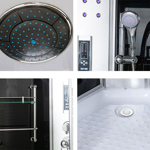 Contemporary Shower Kit Clear Tempered Framed Arc Shape Shower Stall Clearhalo 'Bathroom Remodel & Bathroom Fixtures' 'Home Improvement' 'home_improvement' 'home_improvement_shower_stalls_enclosures' 'Shower Stalls & Enclosures' 'shower_stalls_enclosures' 'Showers & Bathtubs' 1200x1200_a33f1919-480c-4f8c-9719-60a4ea5f6318