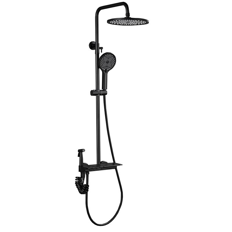 Wall Mounted Modern Square Metal Shower Brass Shower Head Shower Faucet Clearhalo 'Bathroom Remodel & Bathroom Fixtures' 'Home Improvement' 'home_improvement' 'home_improvement_shower_faucets' 'Shower Faucets & Systems' 'shower_faucets' 'Showers & Bathtubs Plumbing' 'Showers & Bathtubs' 1200x1200_a34ea609-26f8-4264-a917-19f709f0c327